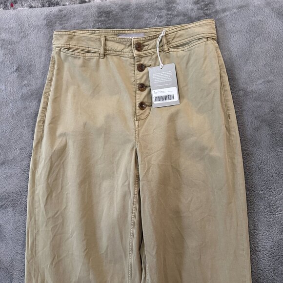 NWT Everlane Wide Leg Khaki Pants Women's size 6 Cotton Button Fly - Picture 2 of 7